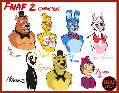 fnaf 2 characters names